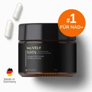 beLIVELY NMN | NAD Booster | Anti-Aging | Longevity | Energie & Zellgesundheit | 30 Kapseln | Bestager | Vegan