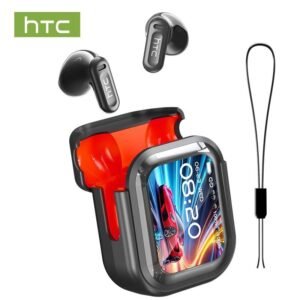 Htc Ne20 True Wireless In-Ear Translating Headphones Bluetooth-compatible 6.0 Gaming Earbuds LCD Display HiFi Sound Support 134 Languages Real-Time Translation